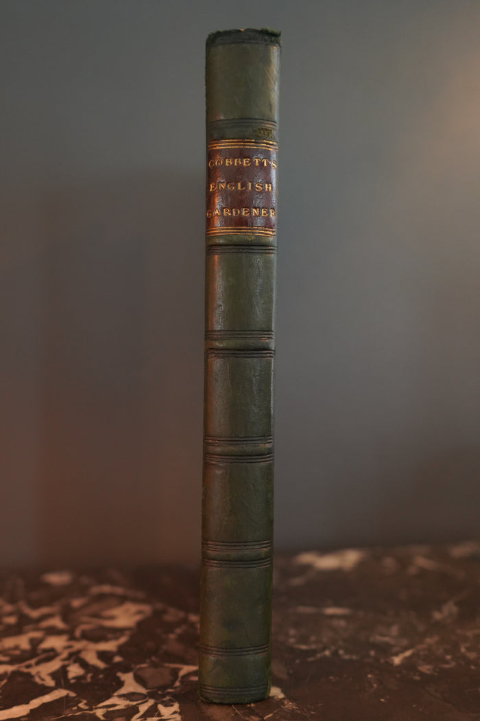 1838 Cobbett English Gardener Fold-Out Plate Half Leather
