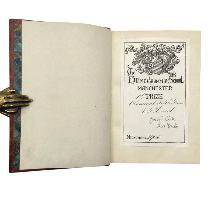 1839 "The Roman Poets of the Republic" Brown Full Leather Book