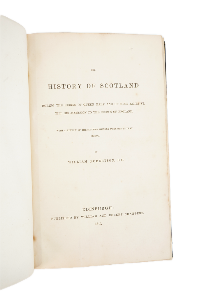 1840 William Robertson The History of Scotland