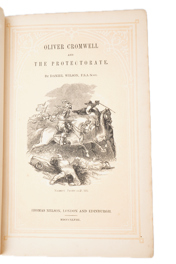 1847 Oliver Cromwell Protectorate Full Leather History Book