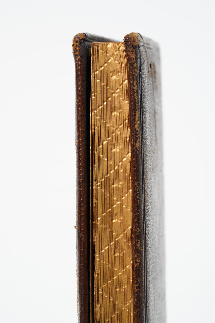 1852 Theodore Beza Novum Testamentum Gauffered Edge Book