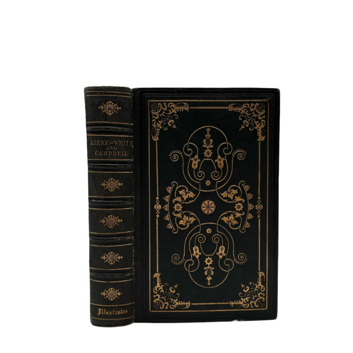 1855 Poetical Works of White & Campbell Green Leather Poetry Book