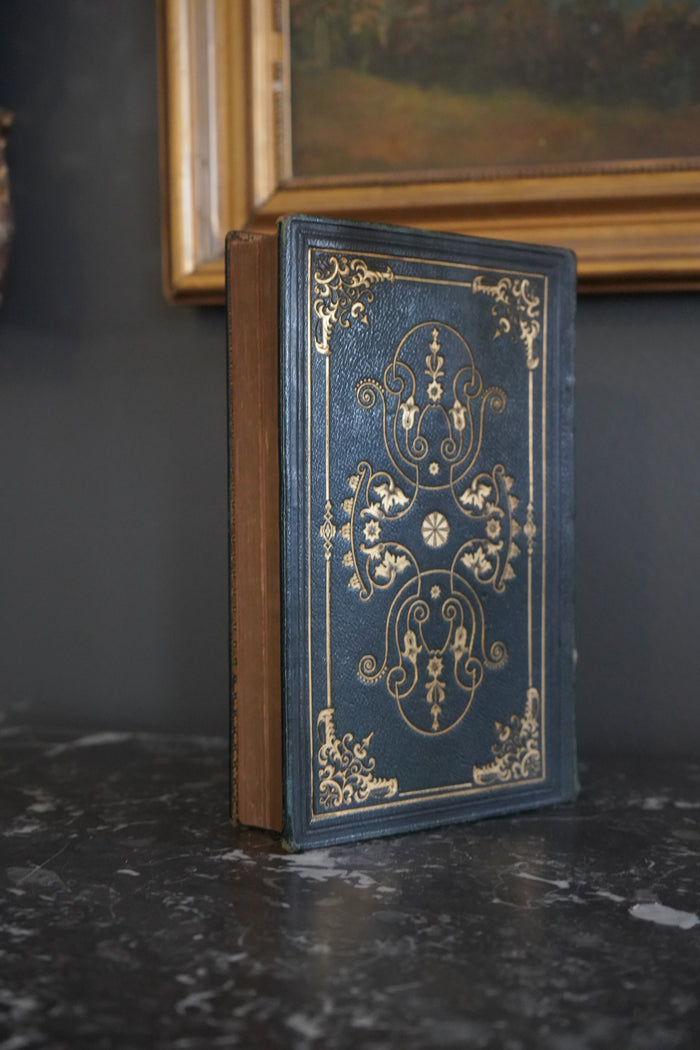 1855 Poetical Works of White & Campbell Green Leather Poetry Book
