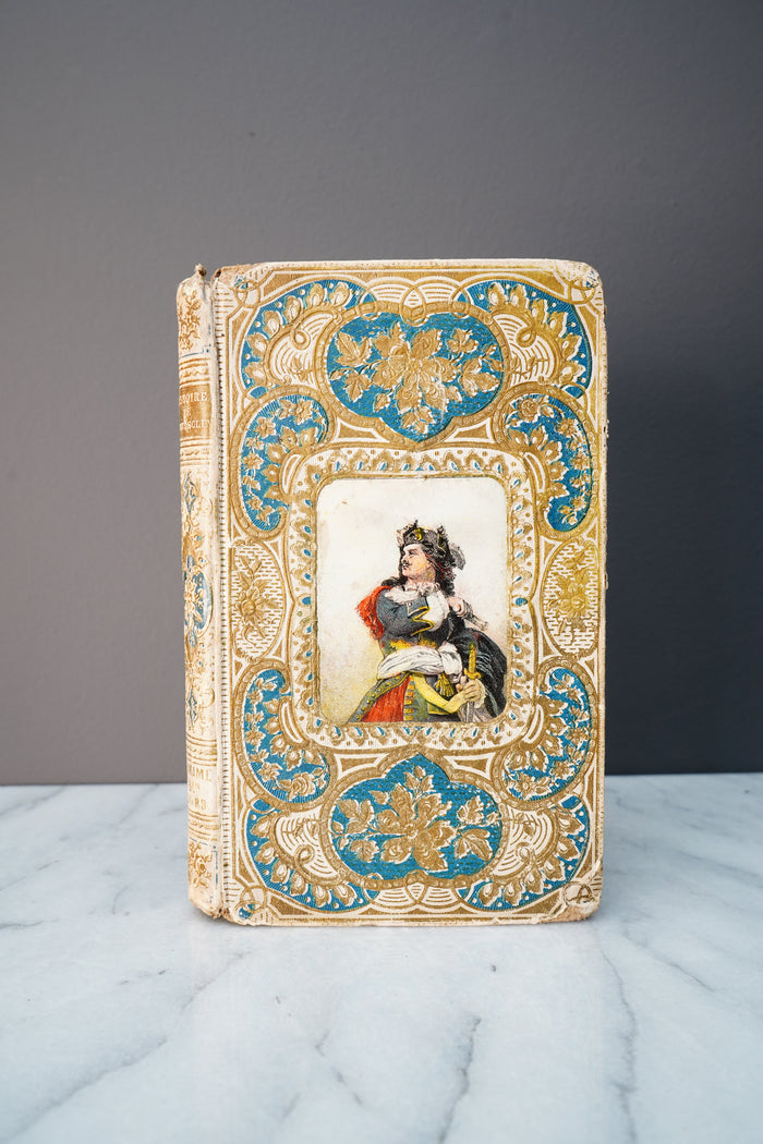 1856 French History Cartonnage Prize Book Bertrand du Guesclin Mame