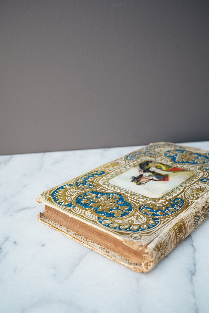 1856 French History Cartonnage Prize Book Bertrand du Guesclin Mame