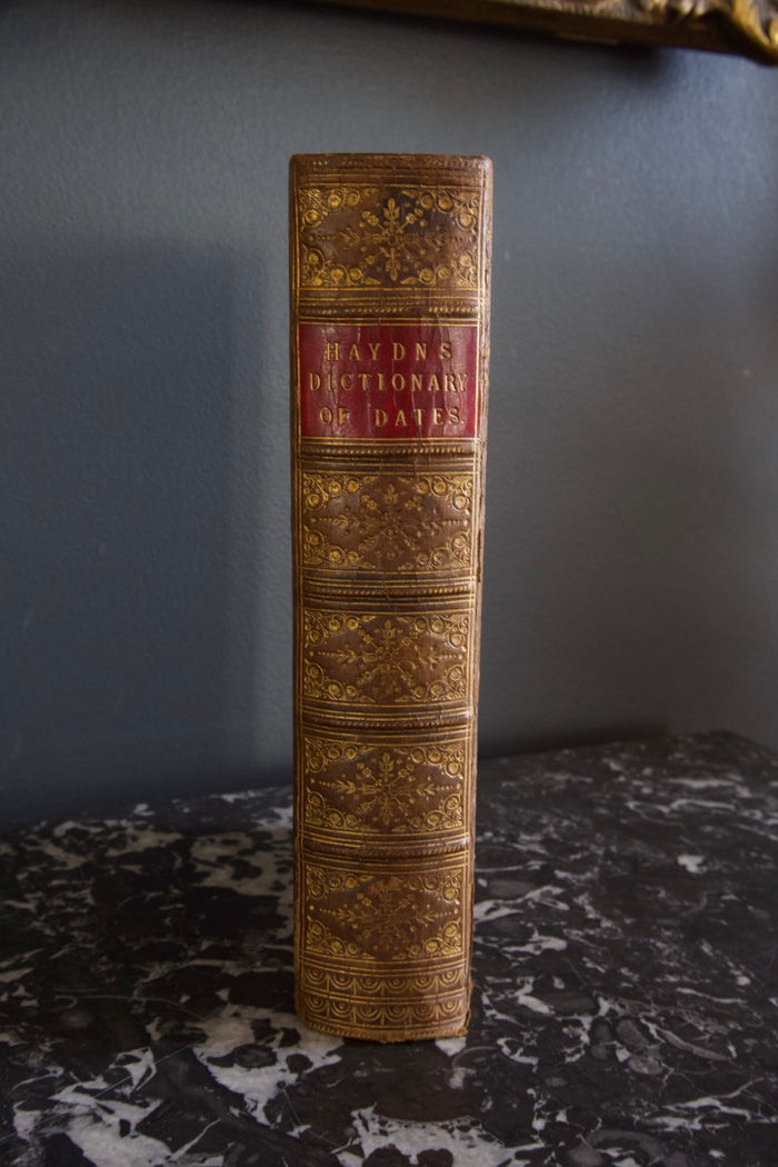 1857 Haydn’s Dictionary of Dates Full Leather Victorian Reference
