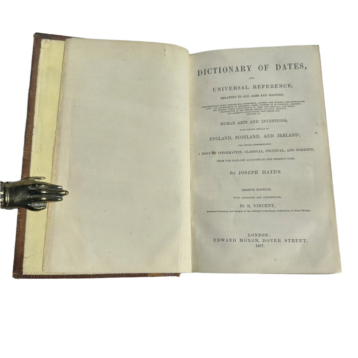 1857 Haydn’s Dictionary of Dates Full Leather Victorian Reference