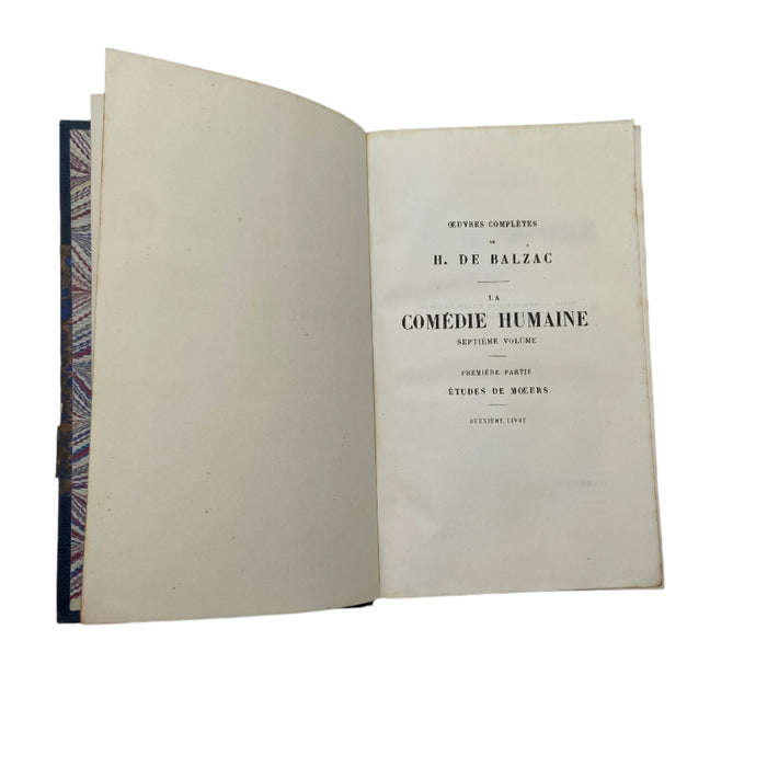 1865 Balzac La Comédie Humaine Vol 7 French Half Leather Literature