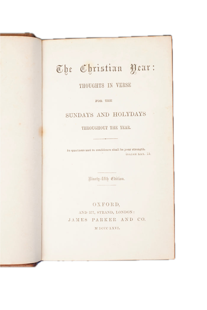 1866 John Keble The Christian Year
