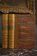 1868 " Historical Characters " Brown Half Leather Book