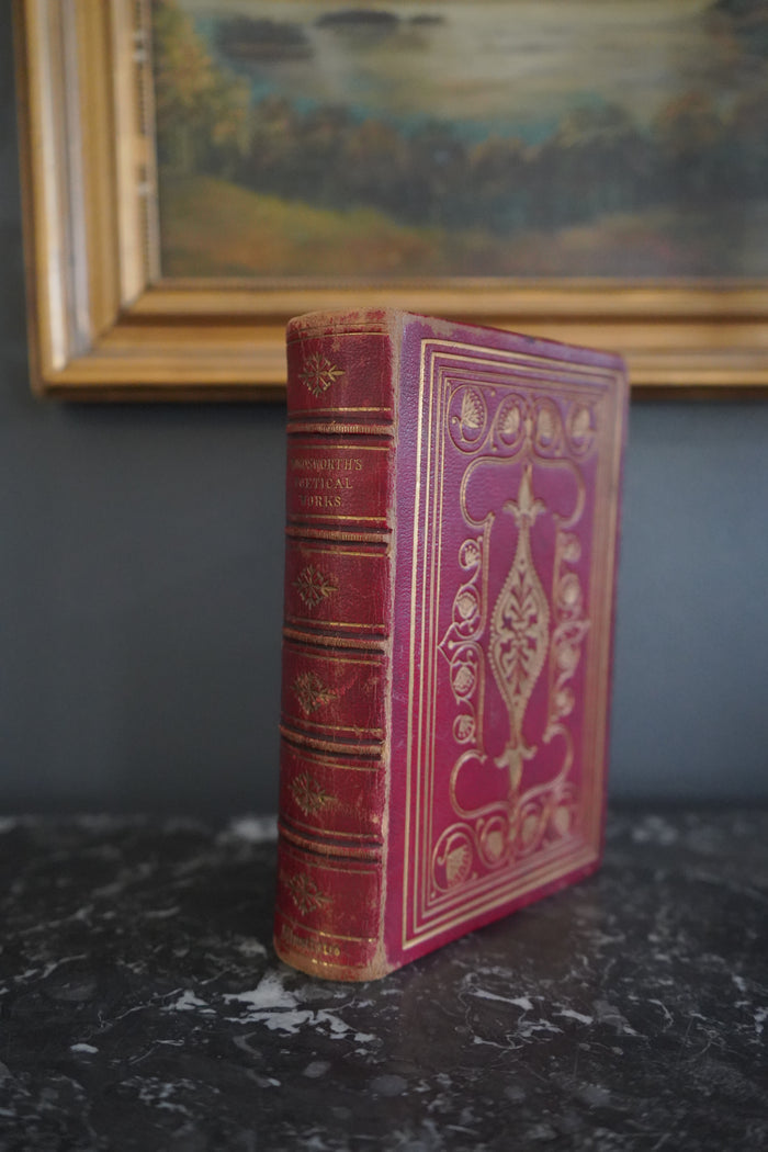 1868 Wordsworth Poetical Works Red Morocco Poetry Classic
