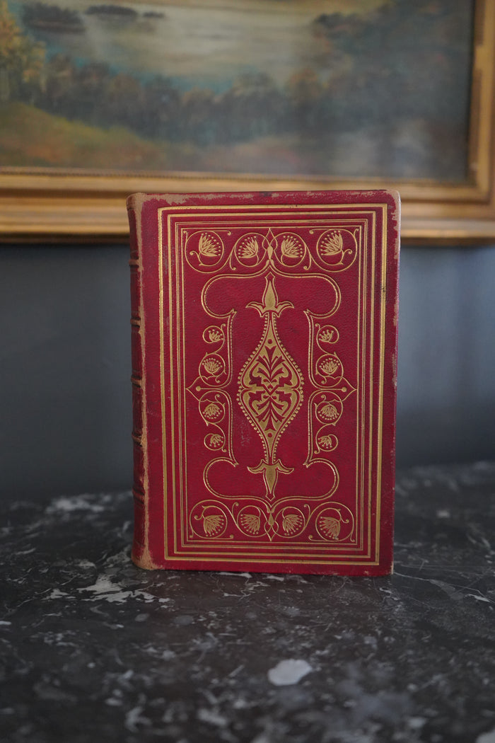 1868 Wordsworth Poetical Works Red Morocco Poetry Classic