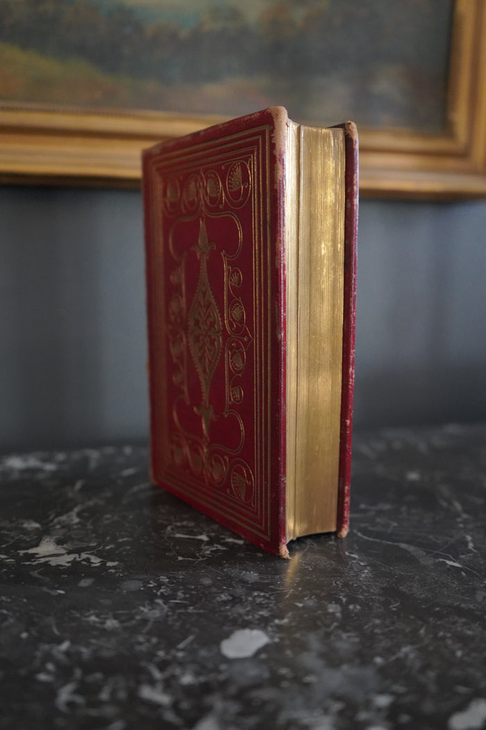 1868 Wordsworth Poetical Works Red Morocco Poetry Classic