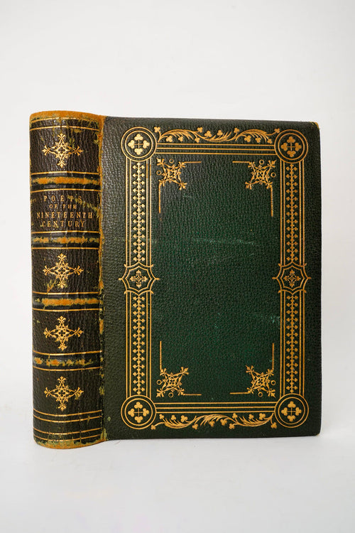 1869 Poets of the Nineteenth Century Full Leather Illustrated Book