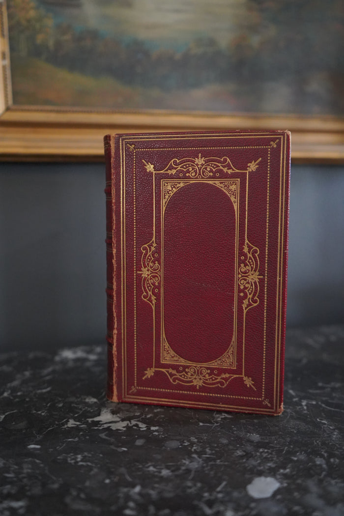 1875 Tennyson Poems Fine Leather Binding Victorian Poetry