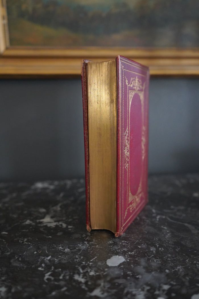 1875 Tennyson Poems Fine Leather Binding Victorian Poetry