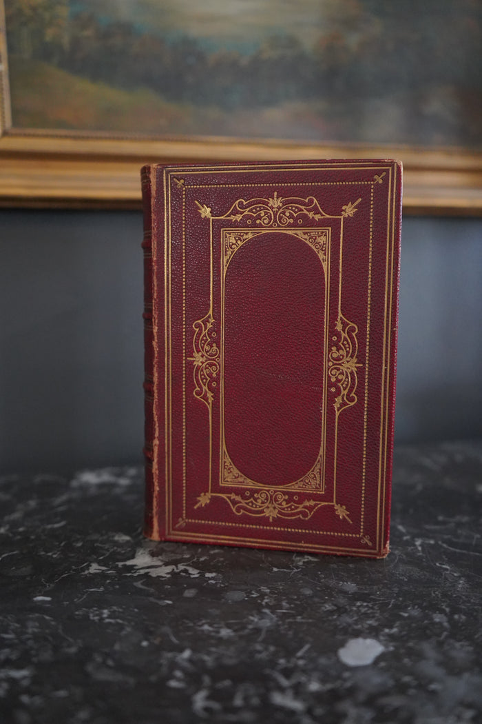 1875 Tennyson Poems Fine Leather Binding Victorian Poetry