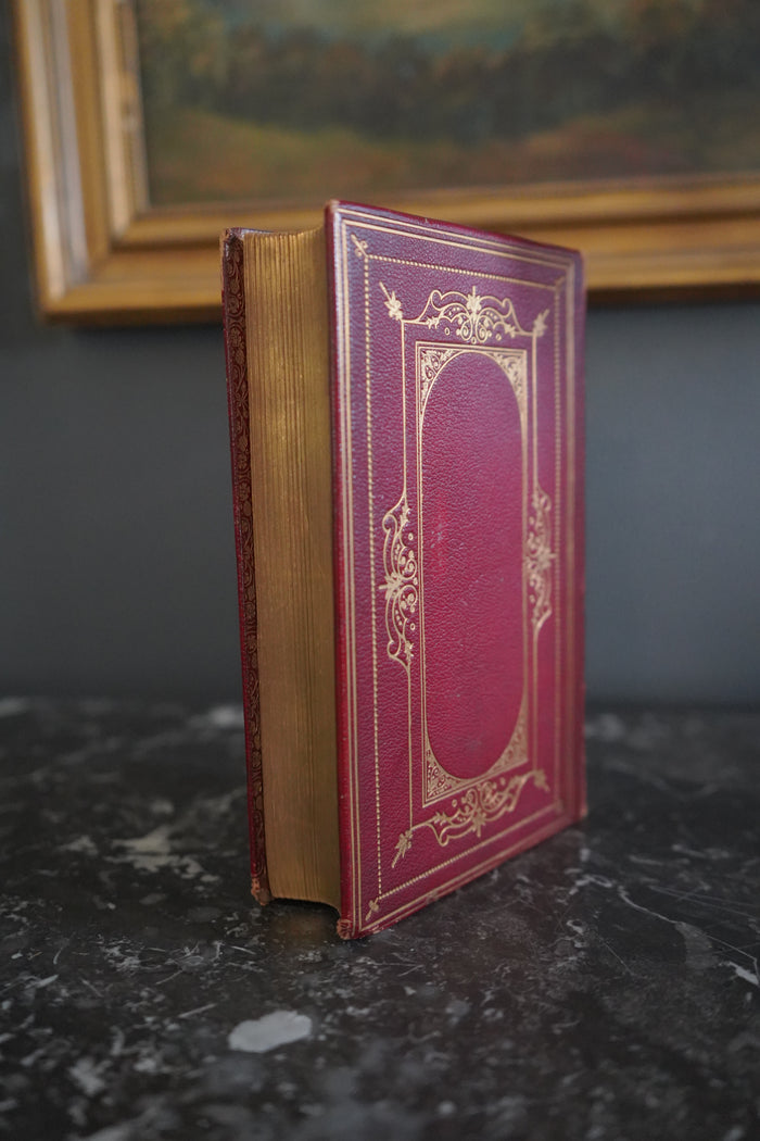 1875 Tennyson Poems Fine Leather Binding Victorian Poetry