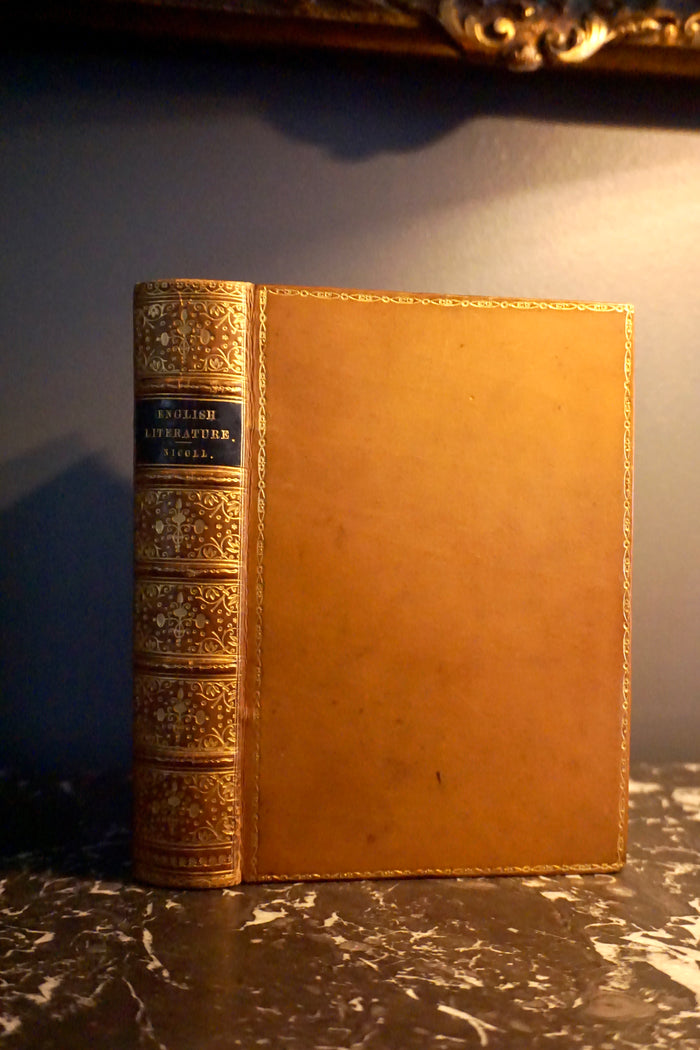 1883 "Landmarks of English Literature" Brown Full Leather Book