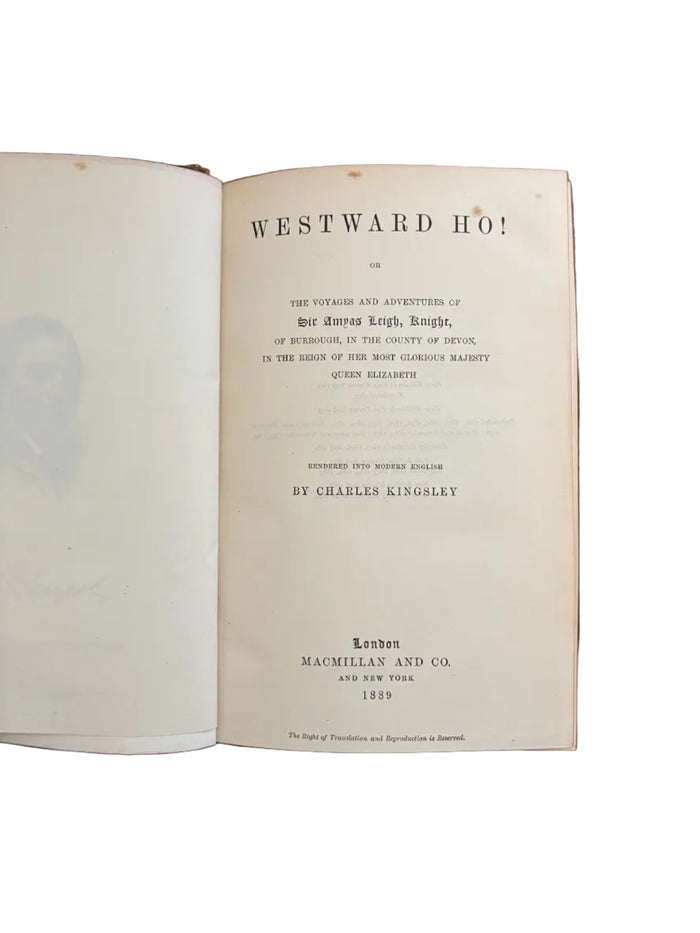 1889 Westward Ho! by Charles Kingsley
