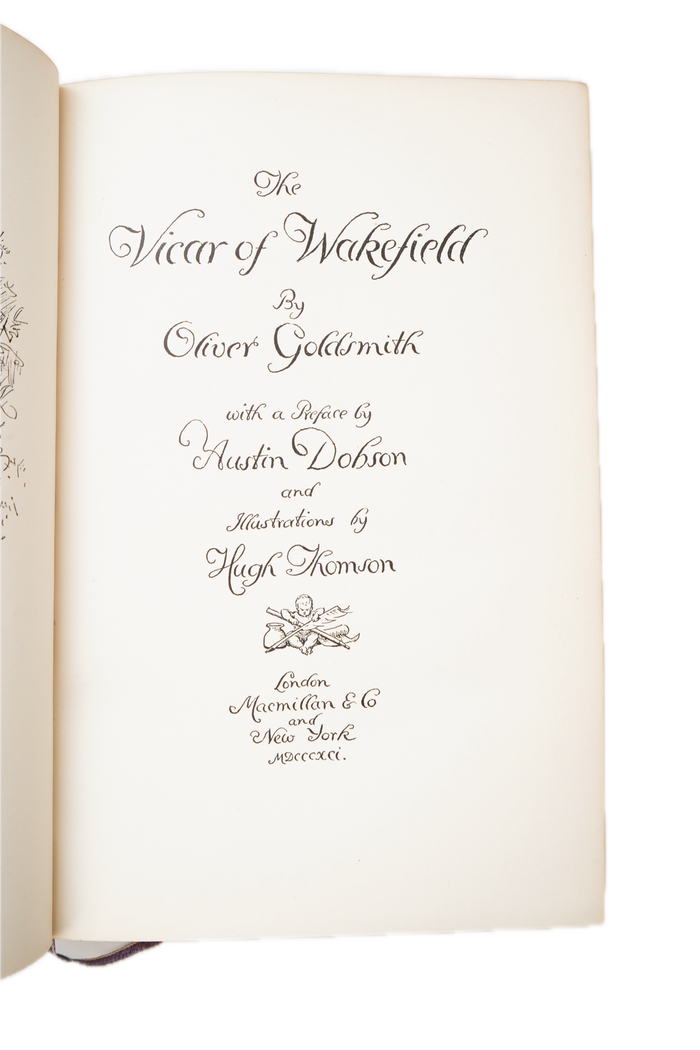 1890 Vicar of Wakefield Hugh Thomson Half Leather