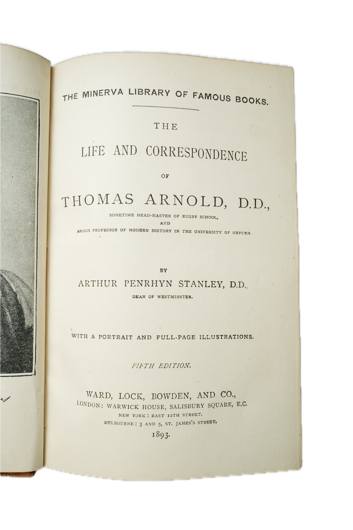 1893 Life and Correspondence of Thomas Arnold Biography Prize Binding