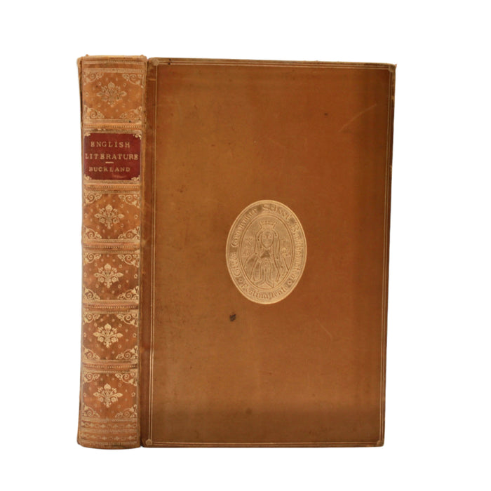 1895 English Literature Prize Binding Full Calf Leather Book