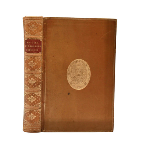 1895 English Literature Prize Binding Full Calf Leather Book