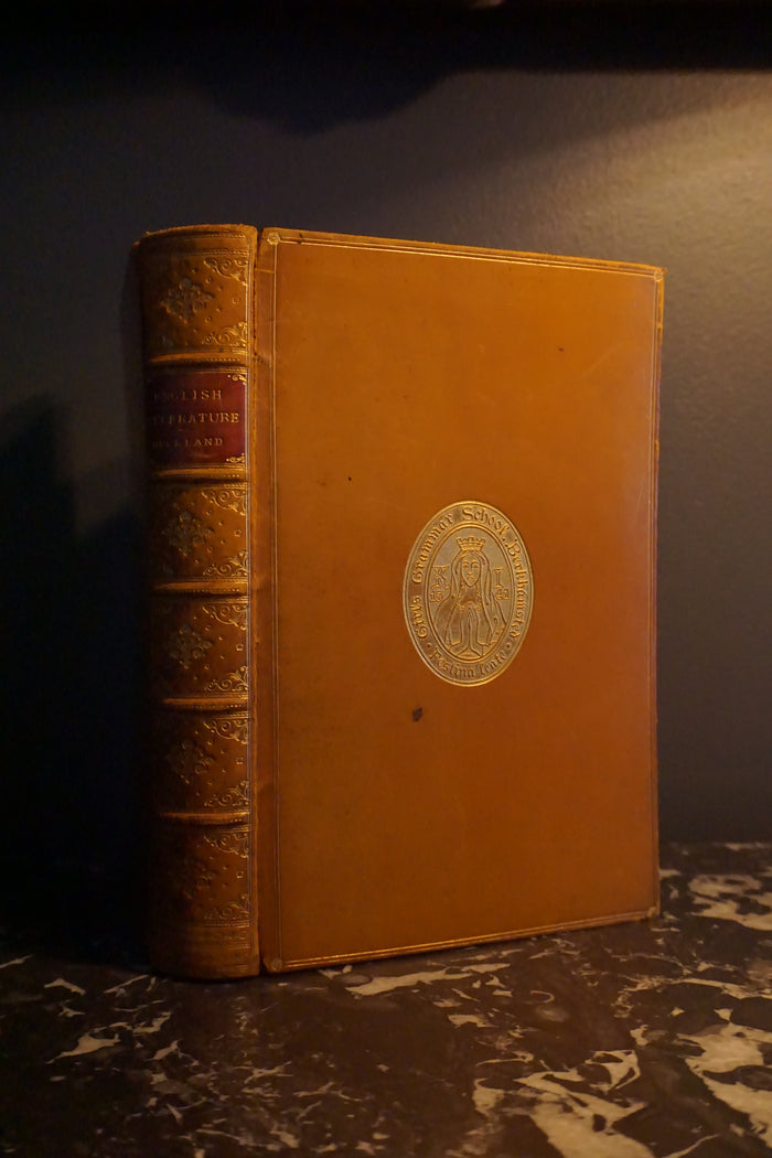 1895 English Literature Prize Binding Full Calf Leather Book