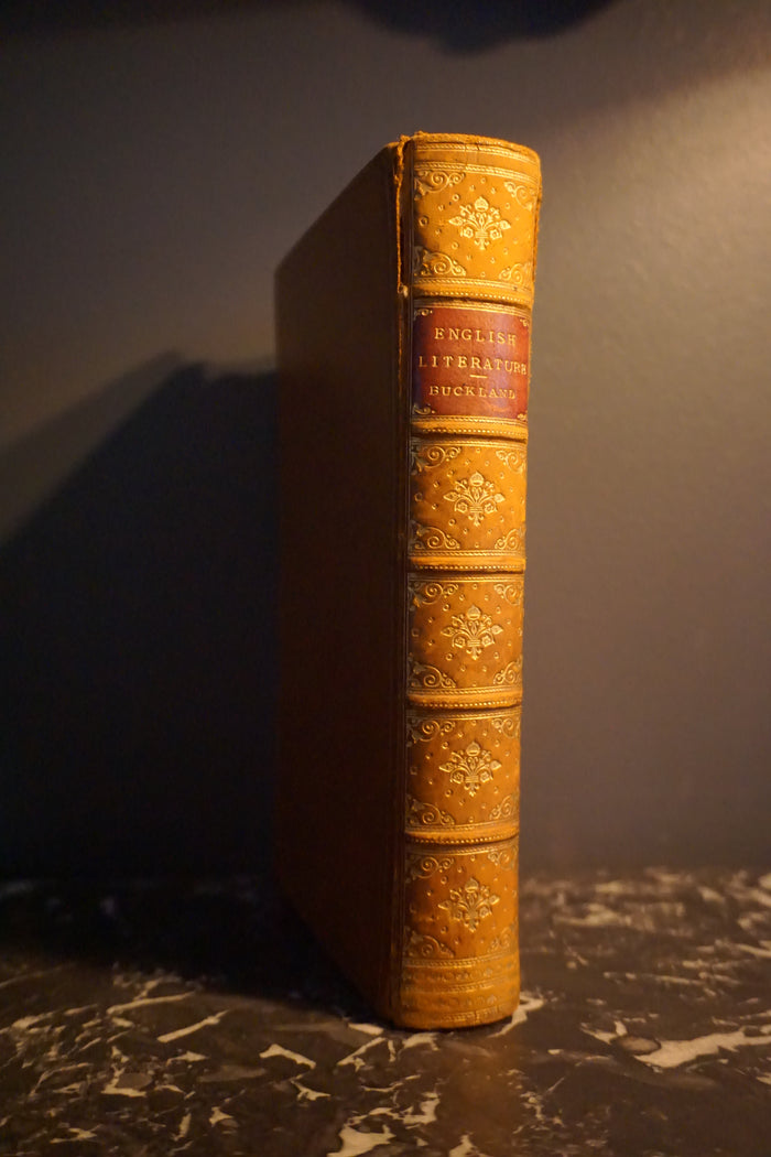 1895 English Literature Prize Binding Full Calf Leather Book