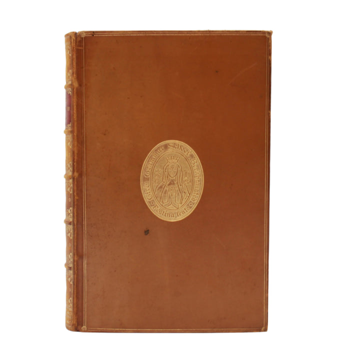 1895 English Literature Prize Binding Full Calf Leather Book