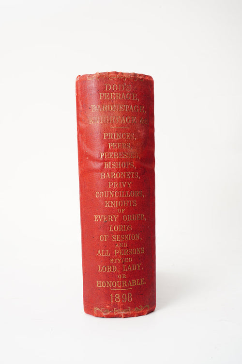 1898 Dod's Peerage Baronetage Knightage Victorian Red Cloth