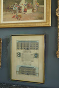 18th-Century Architectural Engraving of St. Bartholomew’s Hospital by Benjamin Cole (Hand-Colored) | Antique English Architectural Engraving