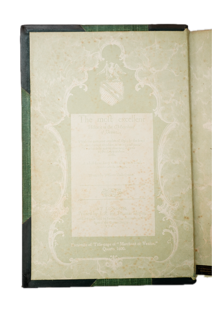 1904 Life of William Shakespeare Half Leather Biography