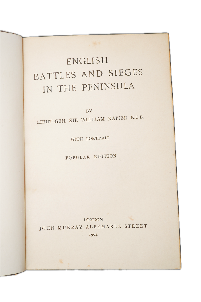 1904 Napier Peninsular War Full Leather Military History