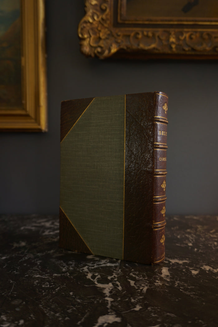 1907 "Delicia" Brown Half Leather Book