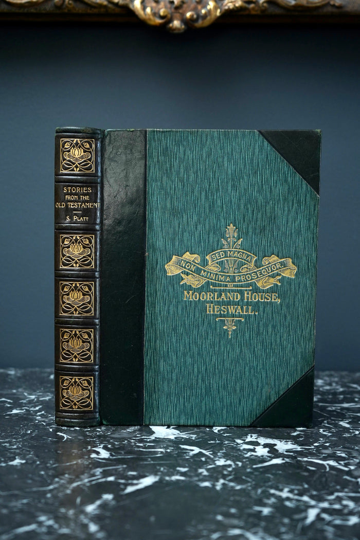 1908 Old Testament Stories Prize Binding Art Nouveau Leather