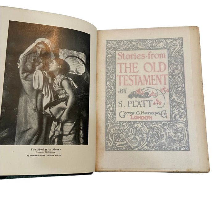 1908 Old Testament Stories Prize Binding Art Nouveau Leather