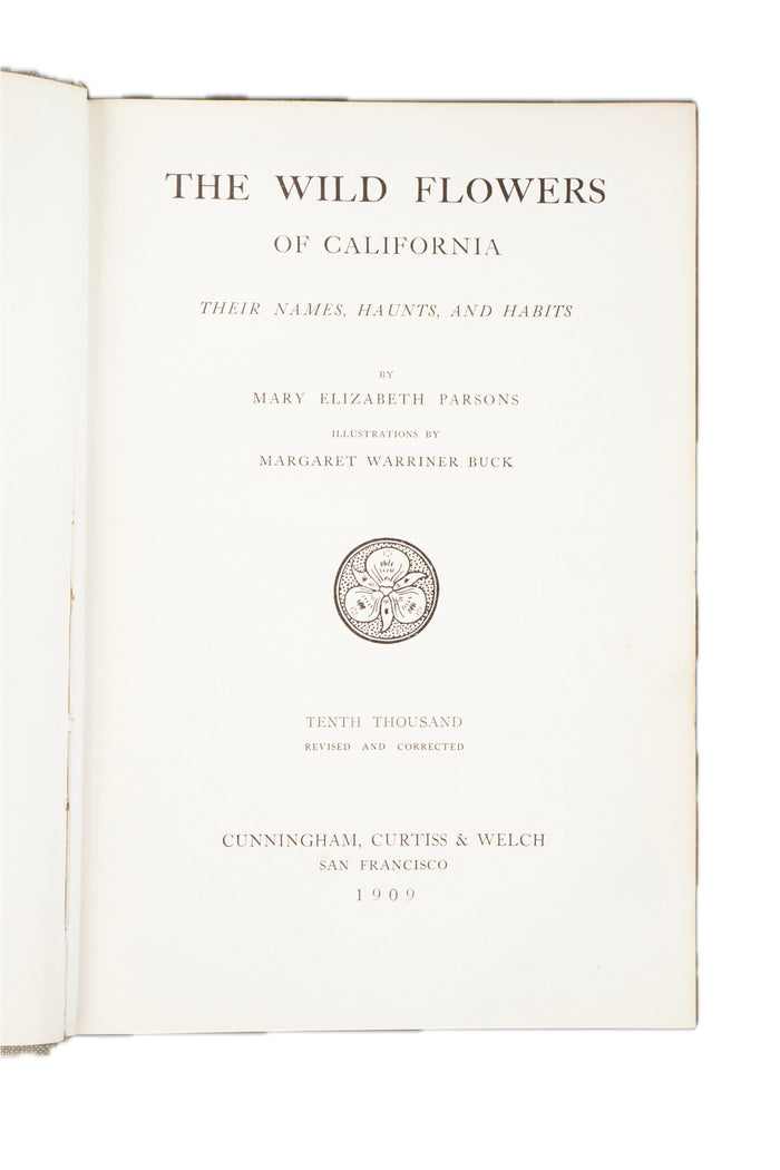 1909 Mary Elizabeth Parsons The Wild Flowers of California