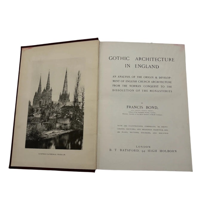 1912 Gothic Architecture in England Illustrated Architecture Book