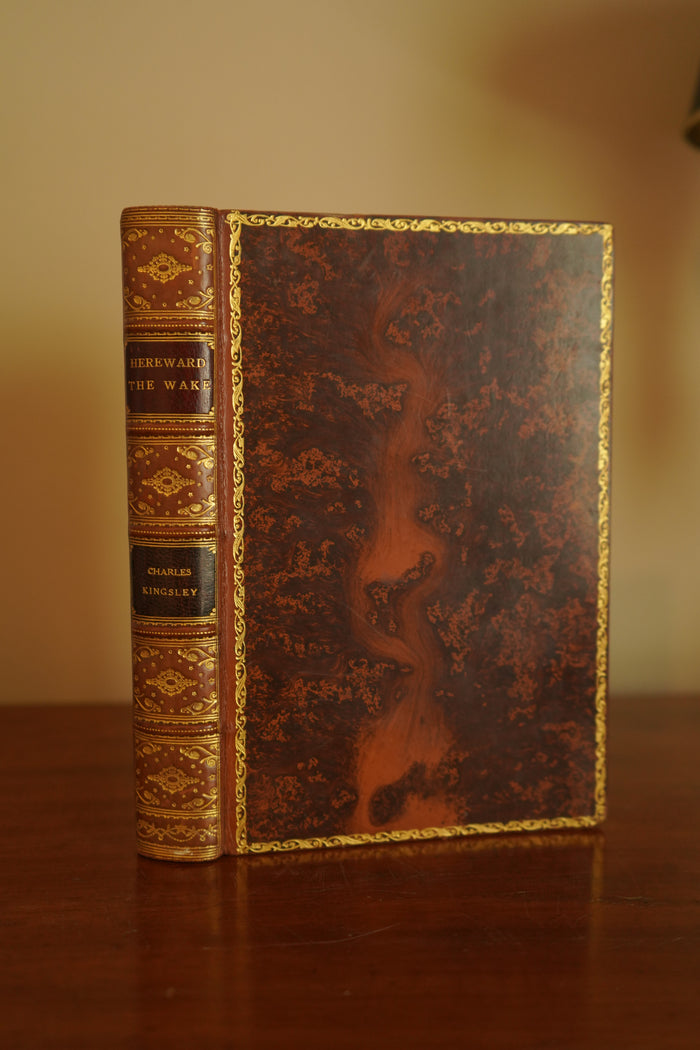 1912 Hereward the Wake by Charles Kingsley, Historical Novel in Fine Tree Calf Binding