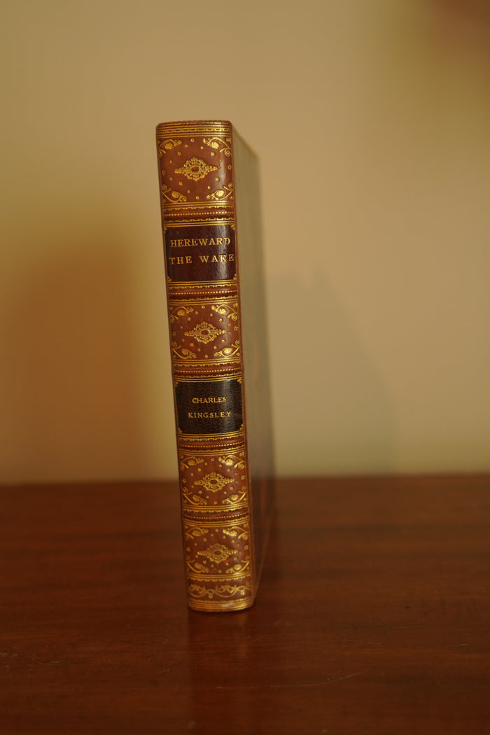 1912 Hereward the Wake by Charles Kingsley, Historical Novel in Fine Tree Calf Binding