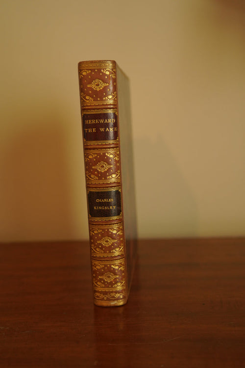 1912 Hereward the Wake by Charles Kingsley, Historical Novel in Fine Tree Calf Binding
