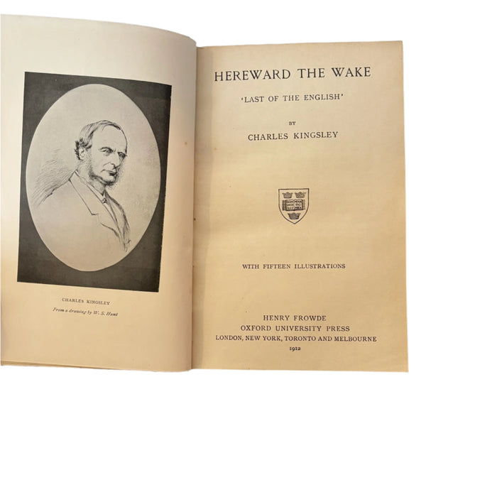 1912 Hereward the Wake by Charles Kingsley, Historical Novel in Fine Tree Calf Binding