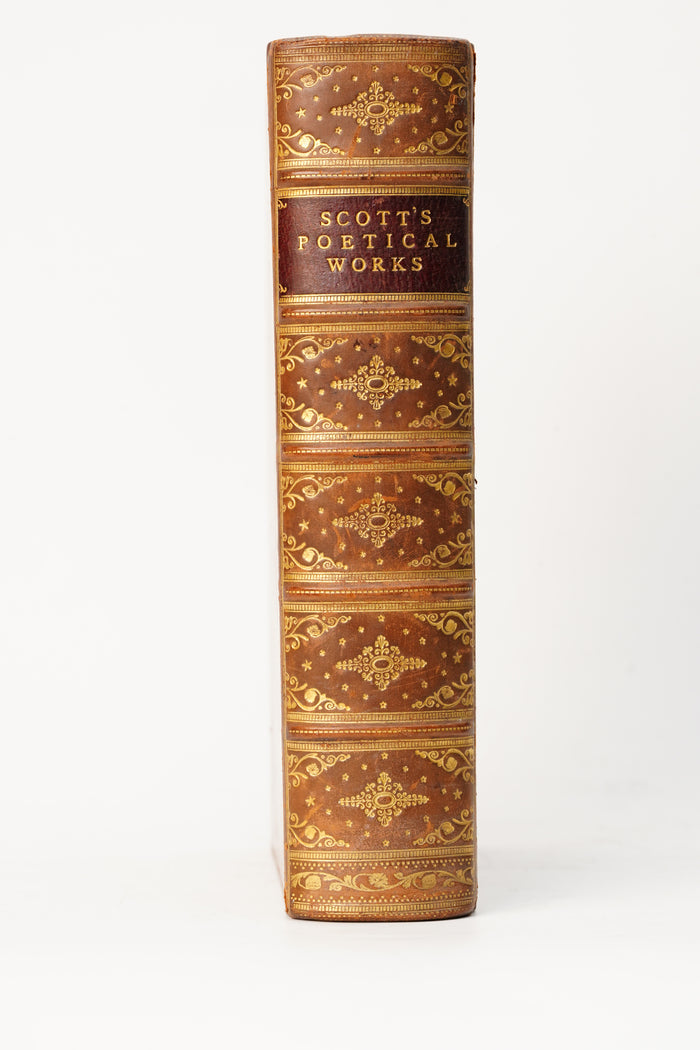 1913 Sir Walter Scott Poetical Works Full Calf Prize Binding