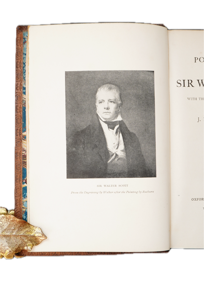 1913 Sir Walter Scott Poetical Works Full Calf Prize Binding