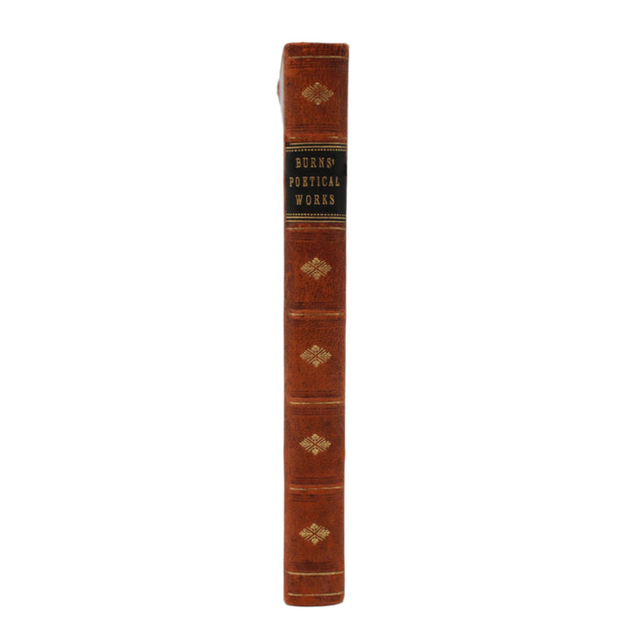 1919 "The Poetical Works of Robert Burns" Brown Full Leather Prize Binding Book