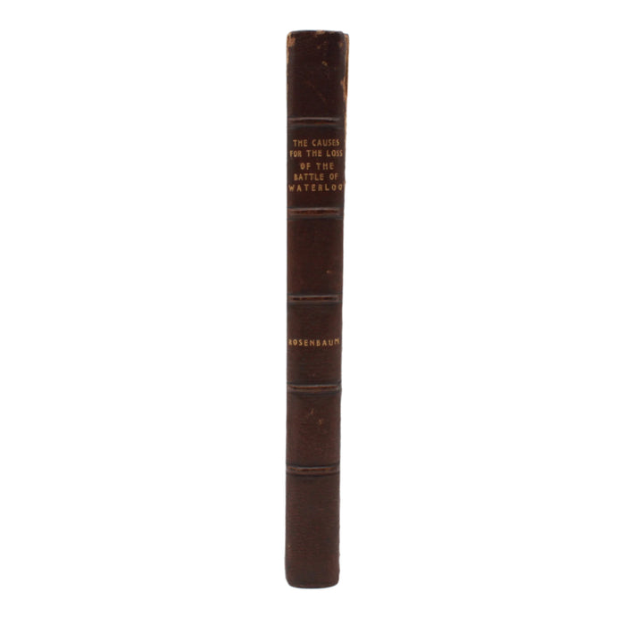 1923 "The Causes for the Loss of the Battle of Waterloo" Fine Binding, Full Leather Book