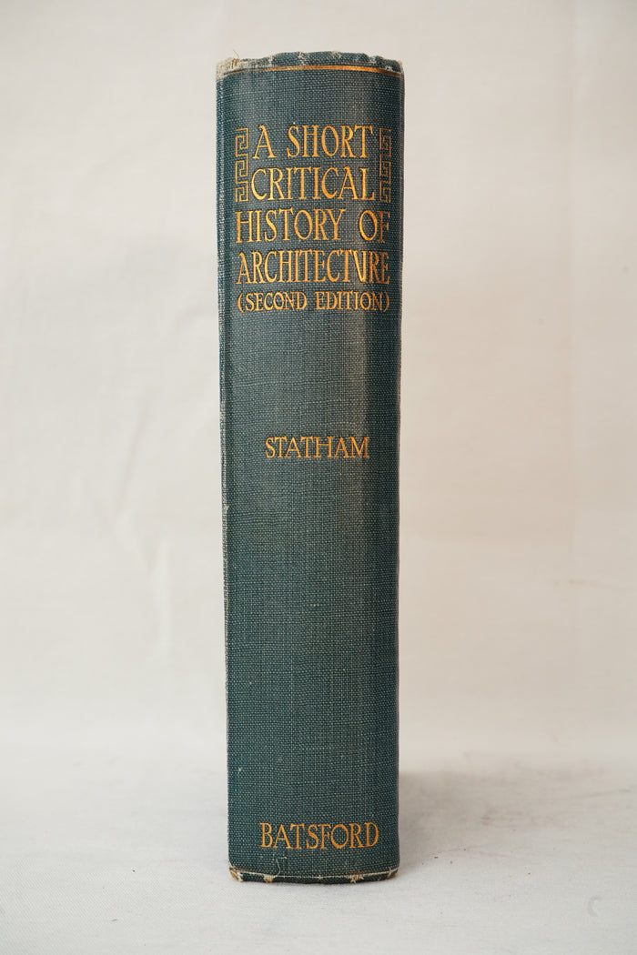 1927 A Short Critical History of Architecture| Antique Batsford