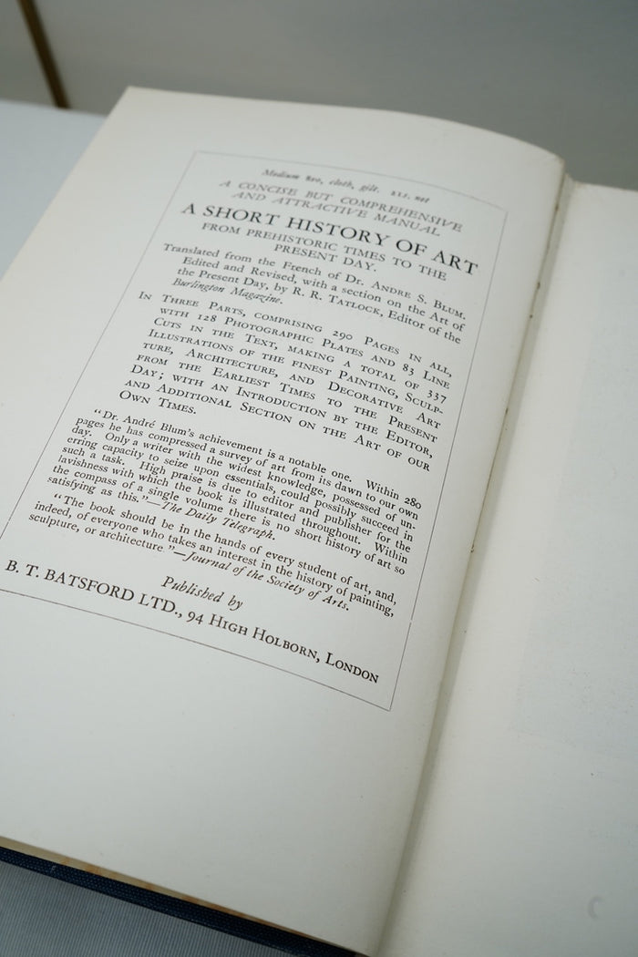 1927 A Short Critical History of Architecture| Antique Batsford